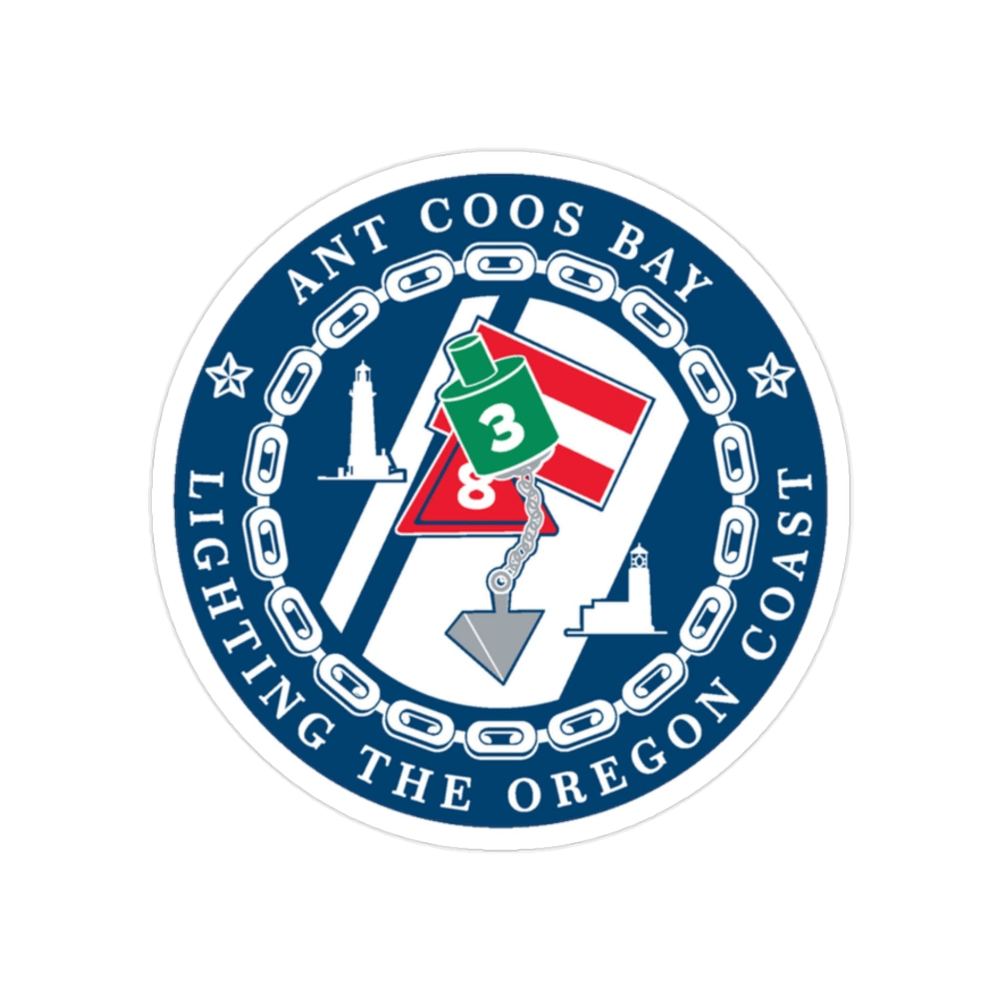 ANT Coos Bay Oregon (U.S. Coast Guard) Transparent STICKER Die-Cut Vinyl Decal-2 Inch-The Sticker Space