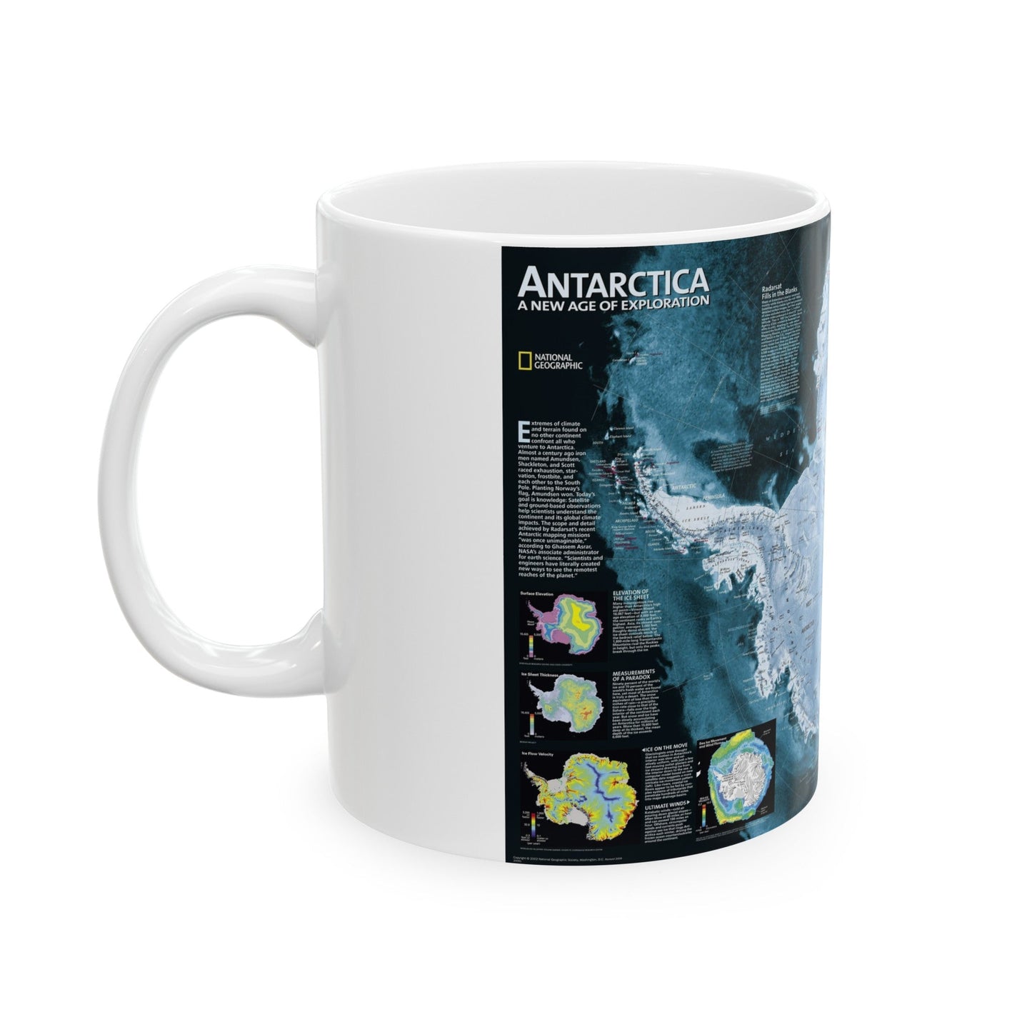 Antarctica (2002) (Map) White Coffee Mug-The Sticker Space