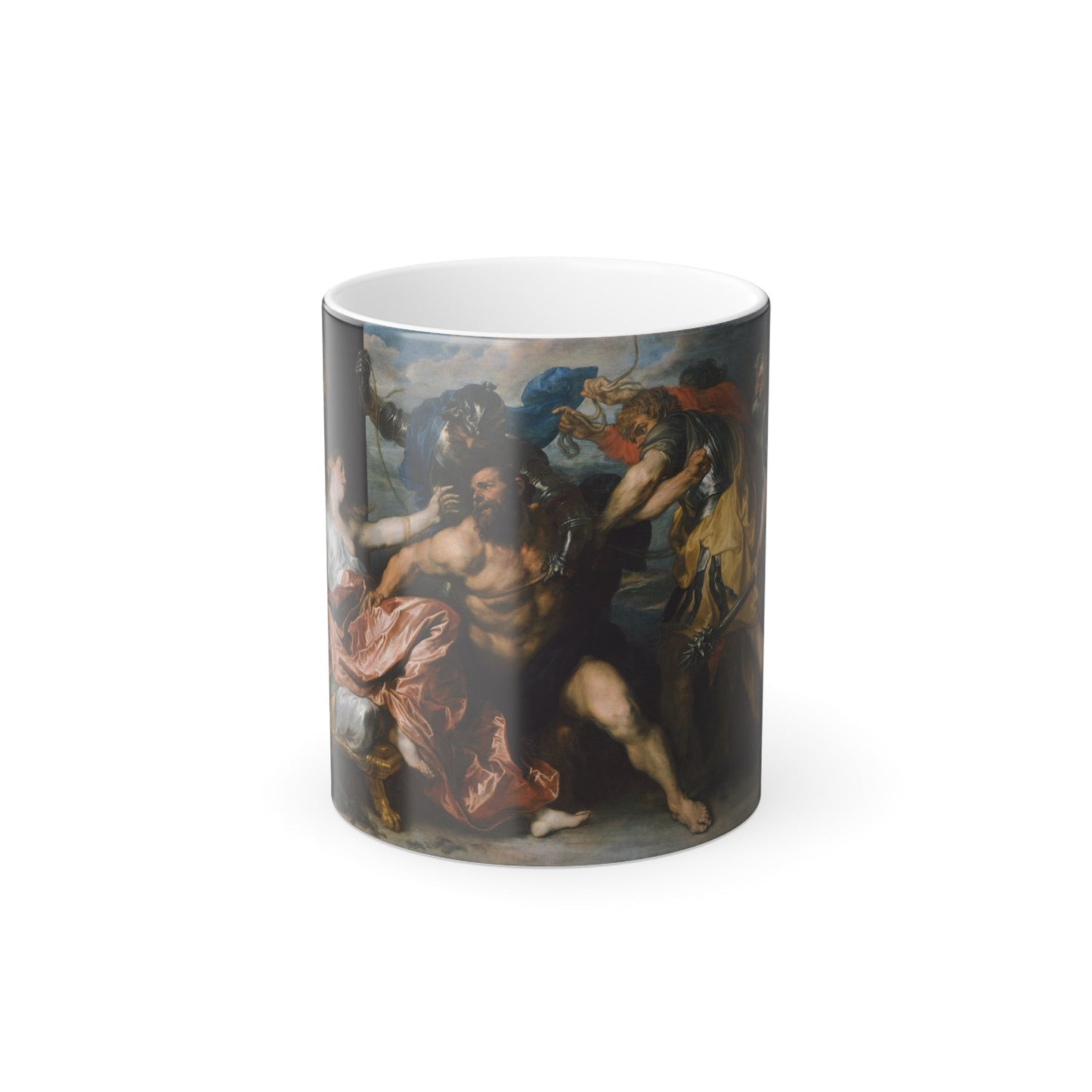 Anthony van Dyck (1599-1641) Samson and Delilah - c1630 - Color Changing Mug 11oz-11oz-The Sticker Space