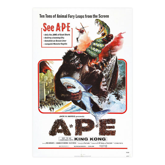APE (KINGKONG, A-P-E) 1976 - Paper Movie Poster-24″ x 36″ (Vertical)-The Sticker Space