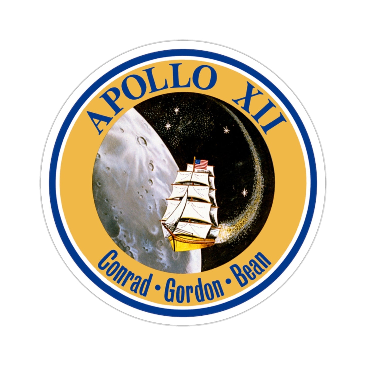 Apollo 12 (NASA) STICKER Vinyl Die-Cut Decal-2 Inch-The Sticker Space