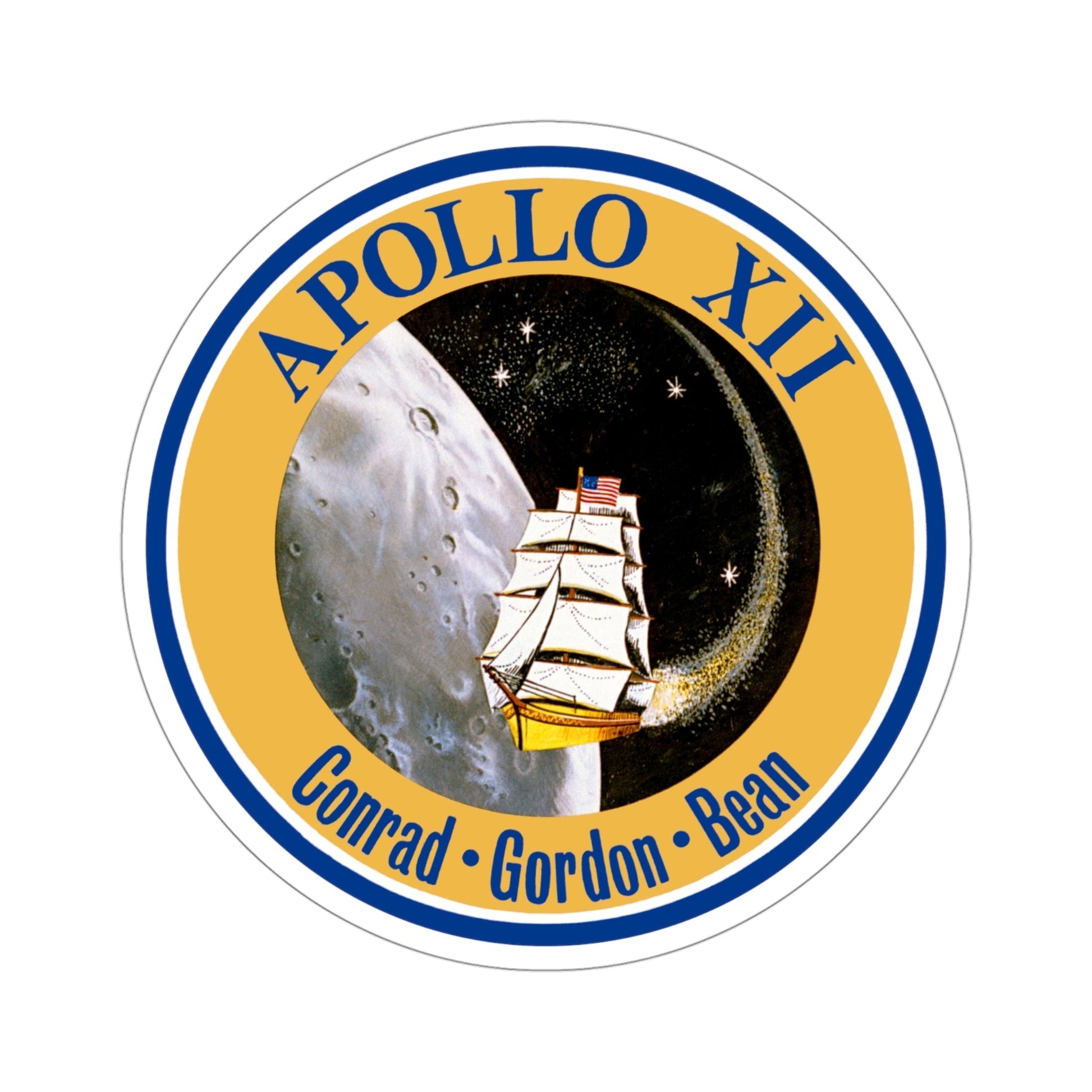 Apollo 12 (NASA) STICKER Vinyl Die-Cut Decal-4 Inch-The Sticker Space