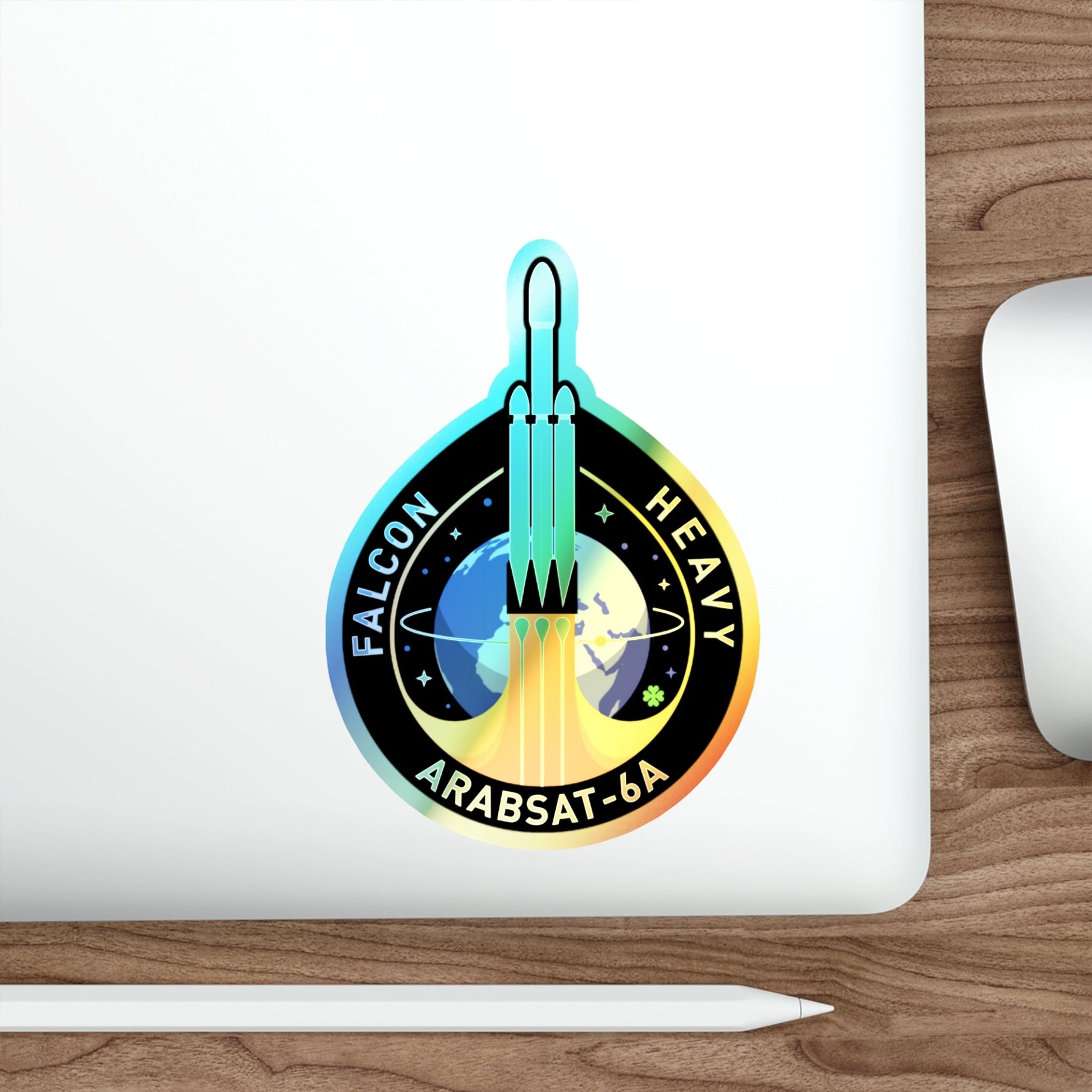 Arabsat 6A (SpaceX) Holographic STICKER Die-Cut Vinyl Decal-The Sticker Space