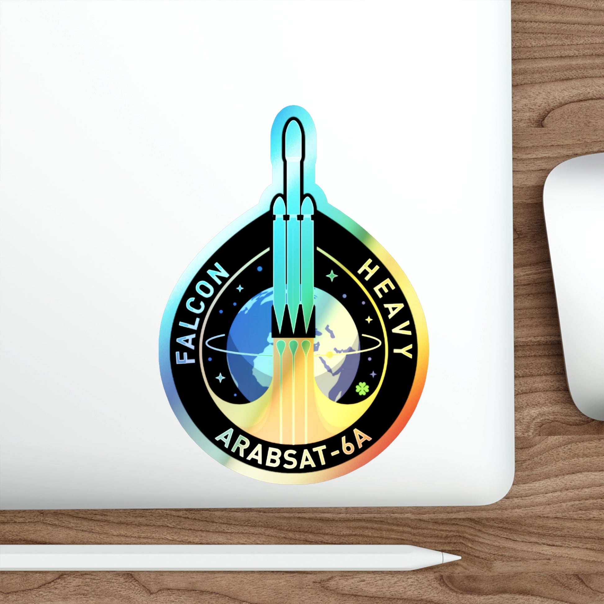 Arabsat 6A (SpaceX) Holographic STICKER Die-Cut Vinyl Decal-The Sticker Space