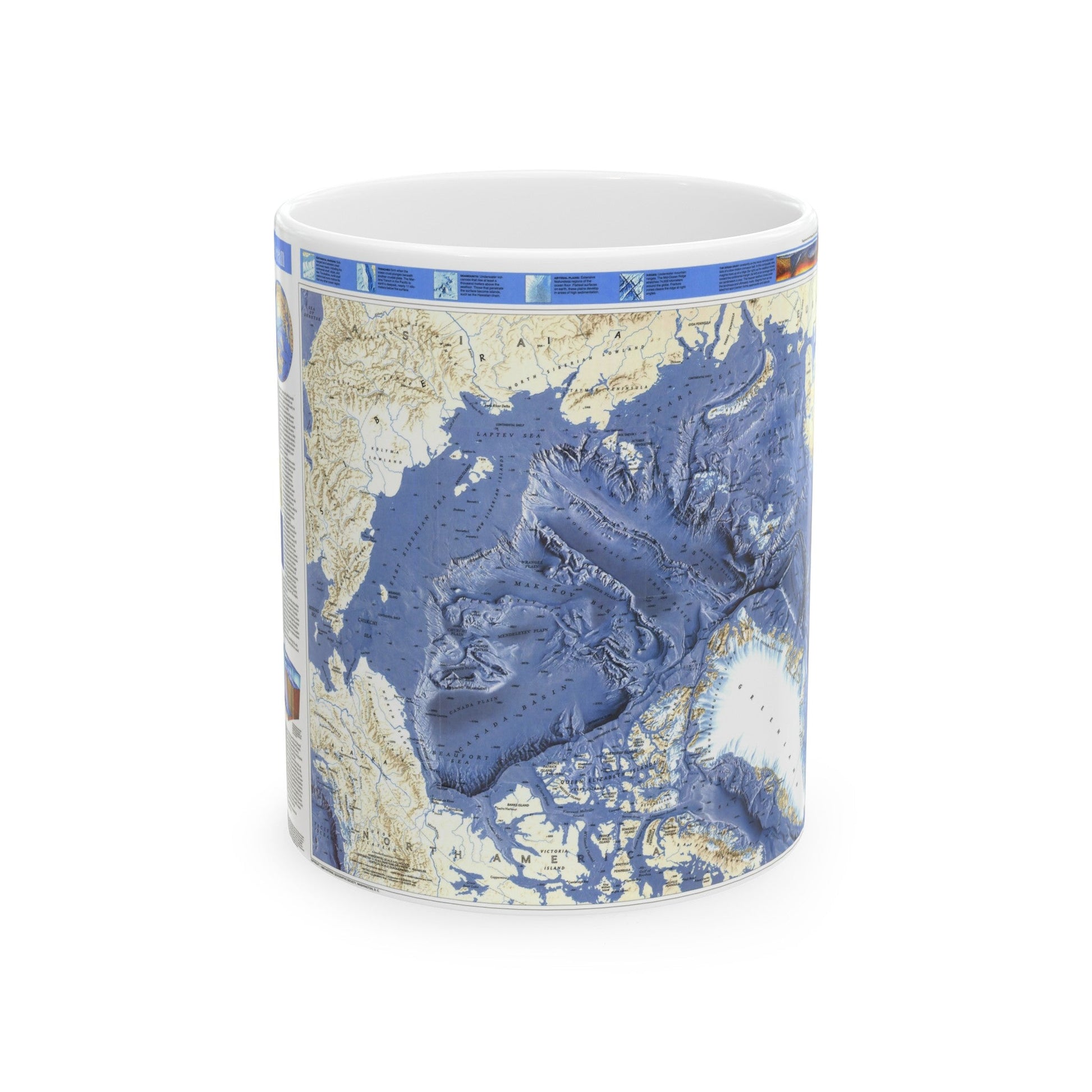 Arctic Ocean (1990) (Map) White Coffee Mug-11oz-The Sticker Space