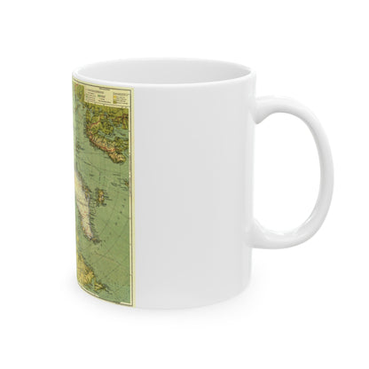 Arctic Regions (1925) (Map) White Coffee Mug-The Sticker Space
