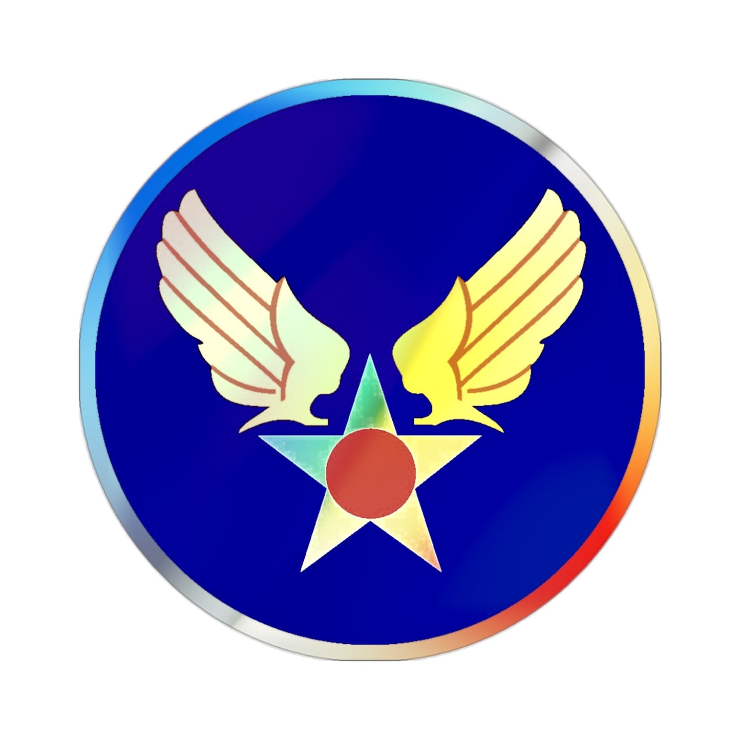 Army Air Forces Historical Insignia (U.S. Army) Holographic STICKER Die-Cut Vinyl Decal-2 Inch-The Sticker Space