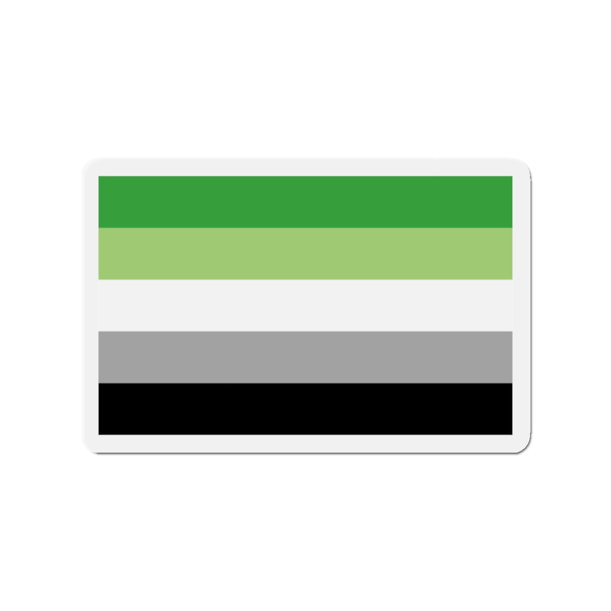 Aromantic Pride Flag - Die-Cut Magnet-2" x 2"-The Sticker Space
