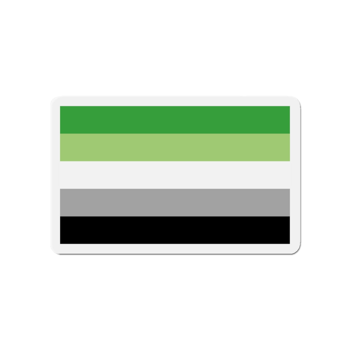 Aromantic Pride Flag - Die-Cut Magnet-4" x 4"-The Sticker Space