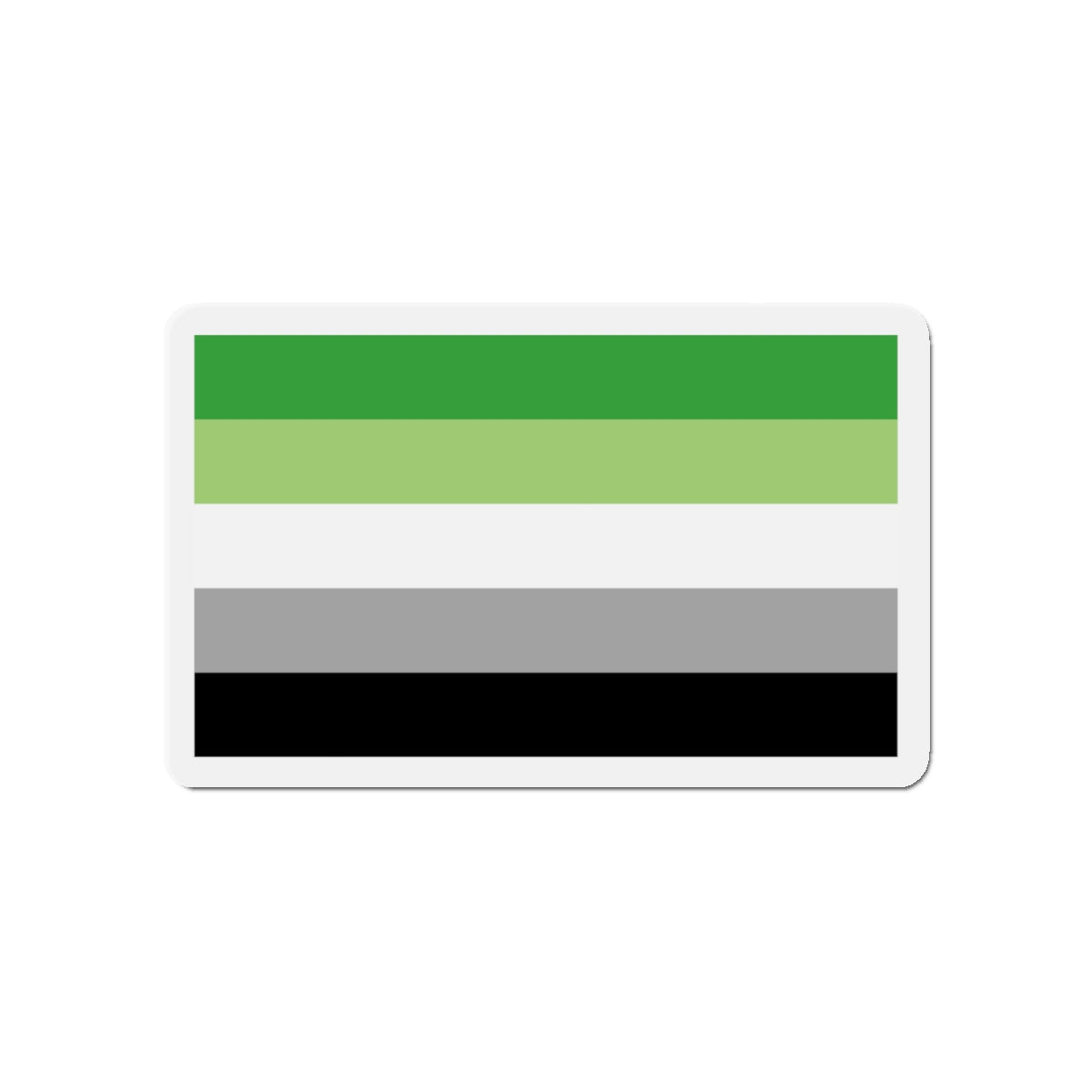 Aromantic Pride Flag - Die-Cut Magnet-5" x 5"-The Sticker Space