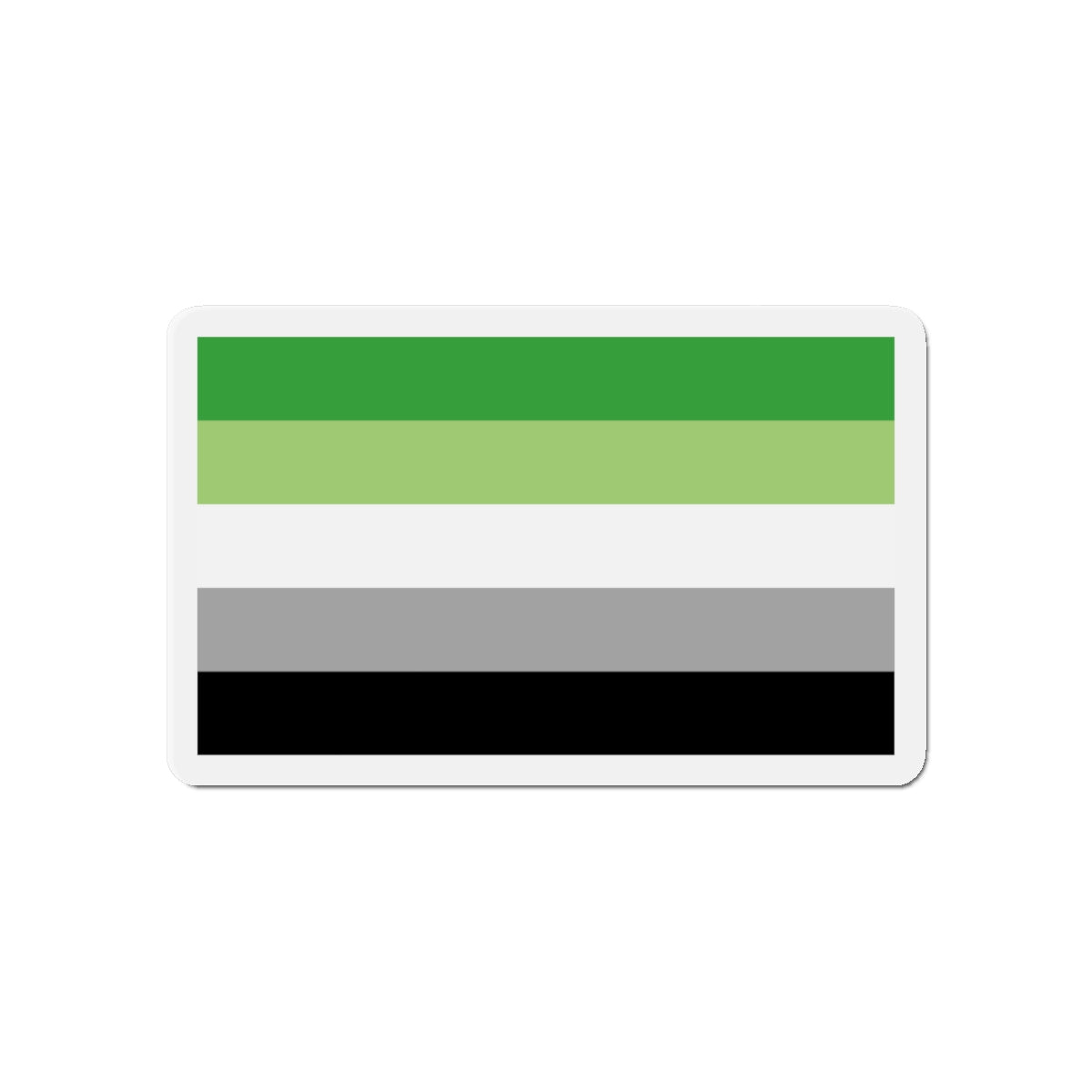Aromantic Pride Flag - Die-Cut Magnet-6 × 6"-The Sticker Space