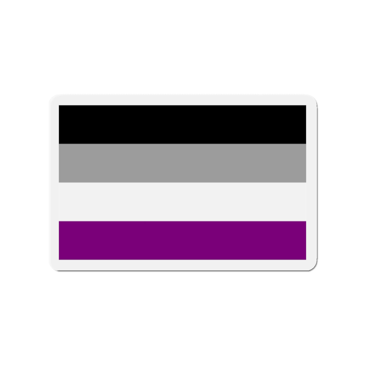 Asexual Pride Flag - Die-Cut Magnet-2" x 2"-The Sticker Space