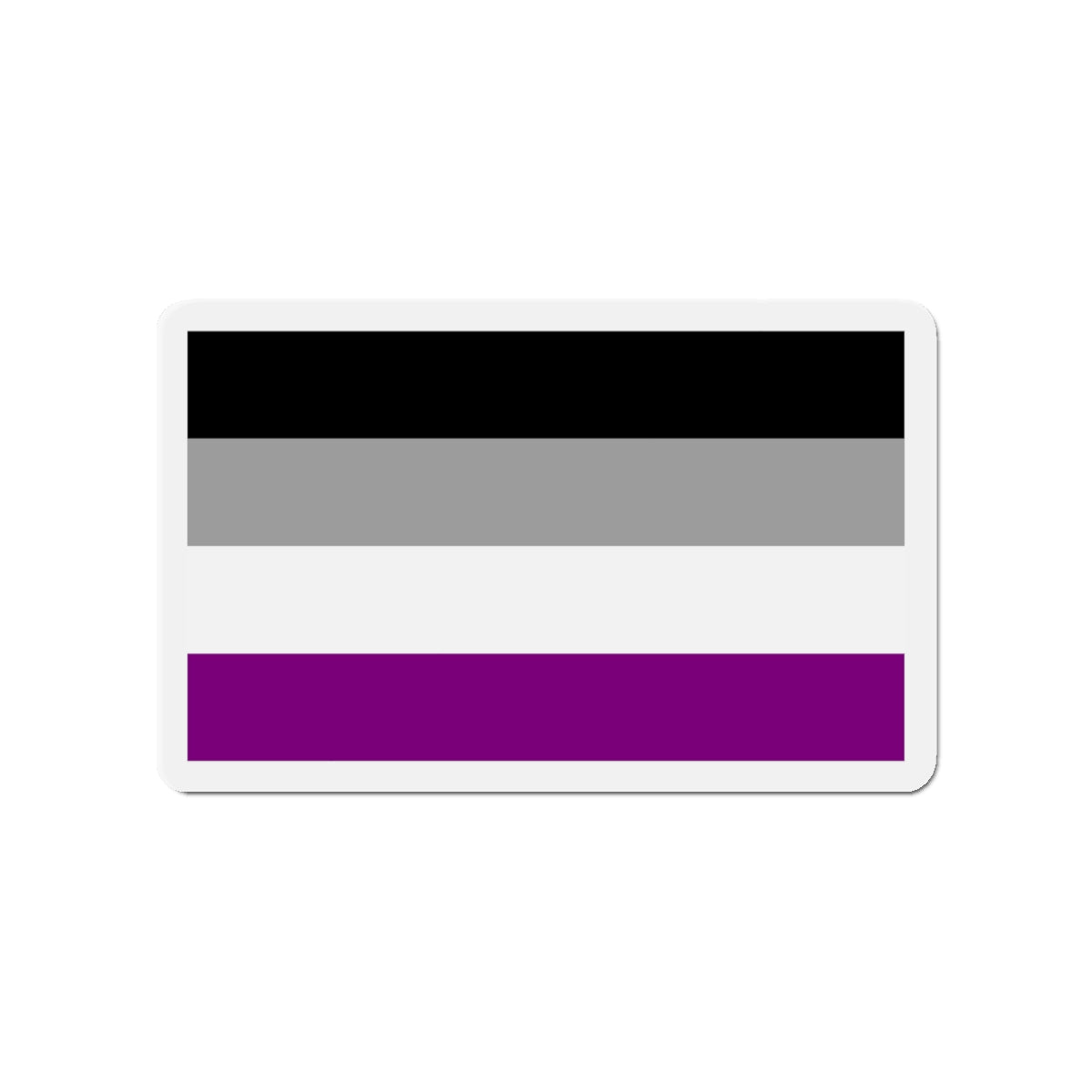 Asexual Pride Flag - Die-Cut Magnet-4" x 4"-The Sticker Space