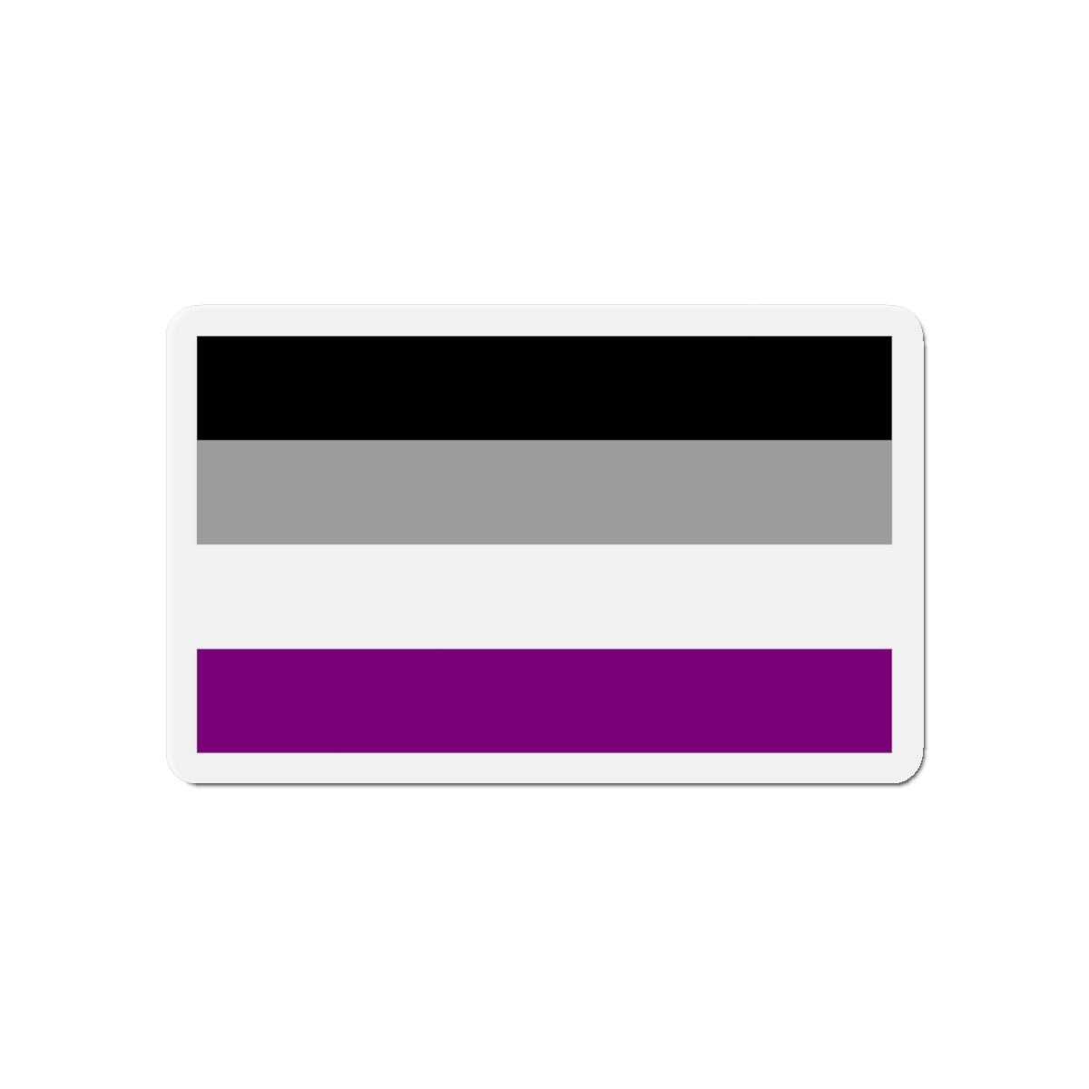 Asexual Pride Flag - Die-Cut Magnet-6 × 6"-The Sticker Space