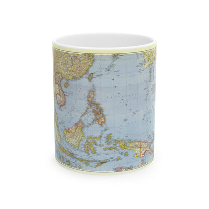 Asia - Southeast (1944) (Map) White Coffee Mug-11oz-The Sticker Space