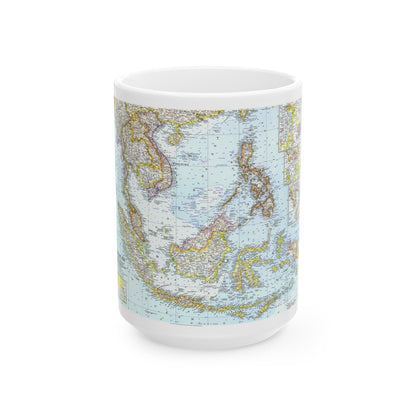 Asia - Southeast (1961) (Map) White Coffee Mug-15oz-The Sticker Space