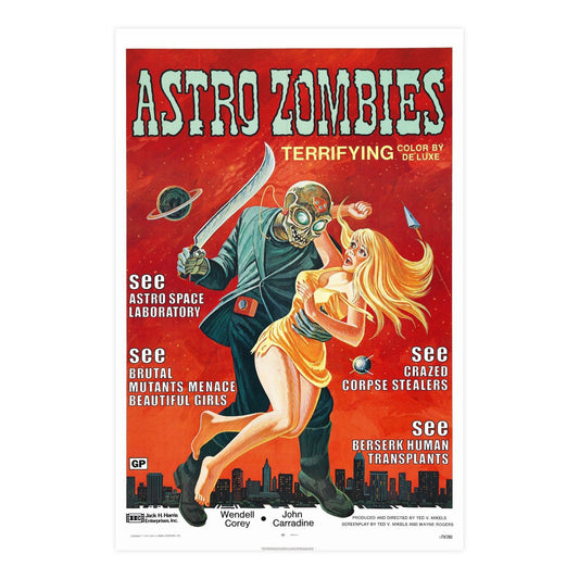 ASTRO ZOMBIES 1968 - Paper Movie Poster-24″ x 36″ (Vertical)-The Sticker Space