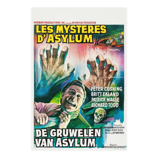 ASYLUM (BELGIAN) 1972 - Paper Movie Poster-24″ x 36″ (Vertical)-The Sticker Space