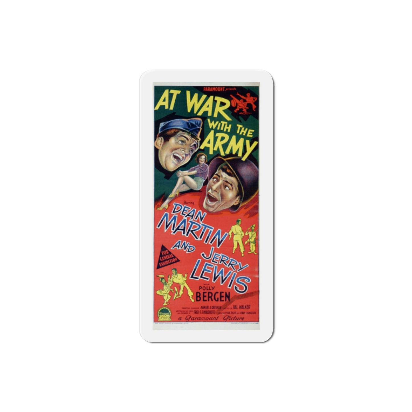 At War with the Army 1950 Movie Poster Die-Cut Magnet-2 Inch-The Sticker Space