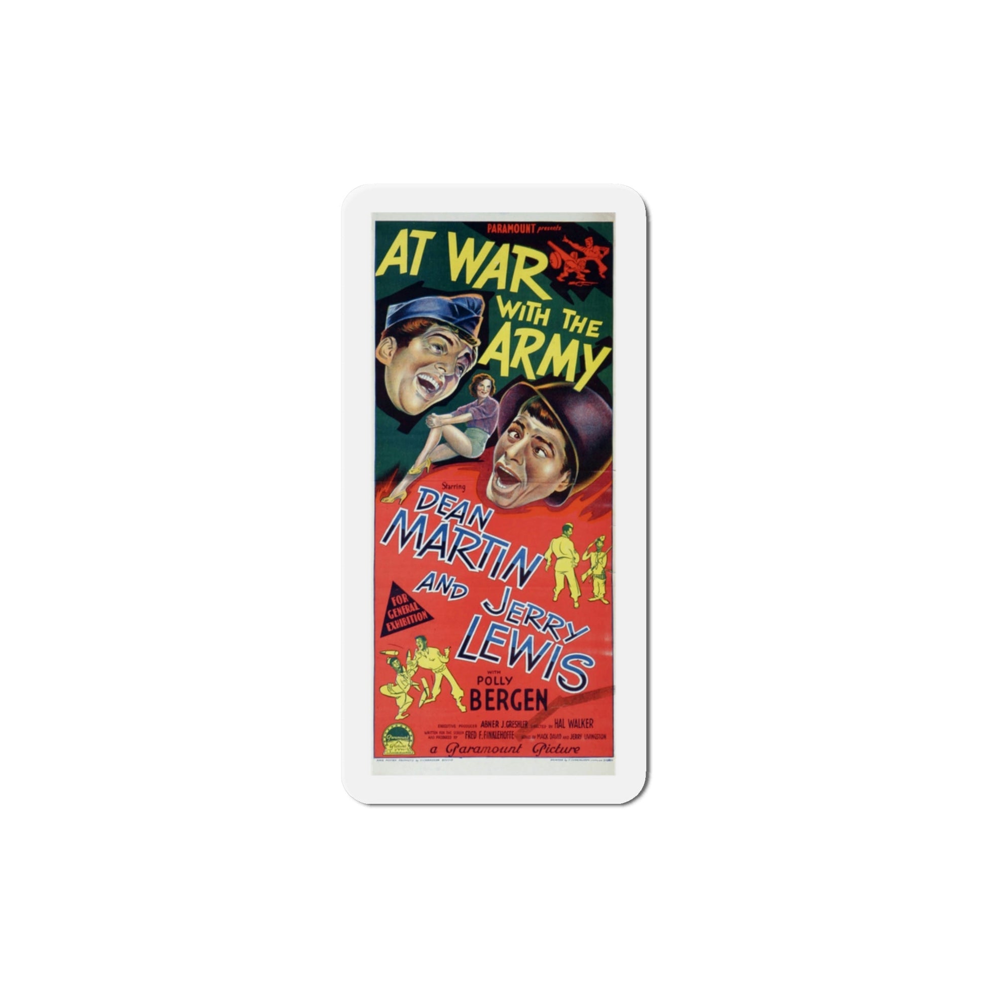 At War with the Army 1950 Movie Poster Die-Cut Magnet-3 Inch-The Sticker Space