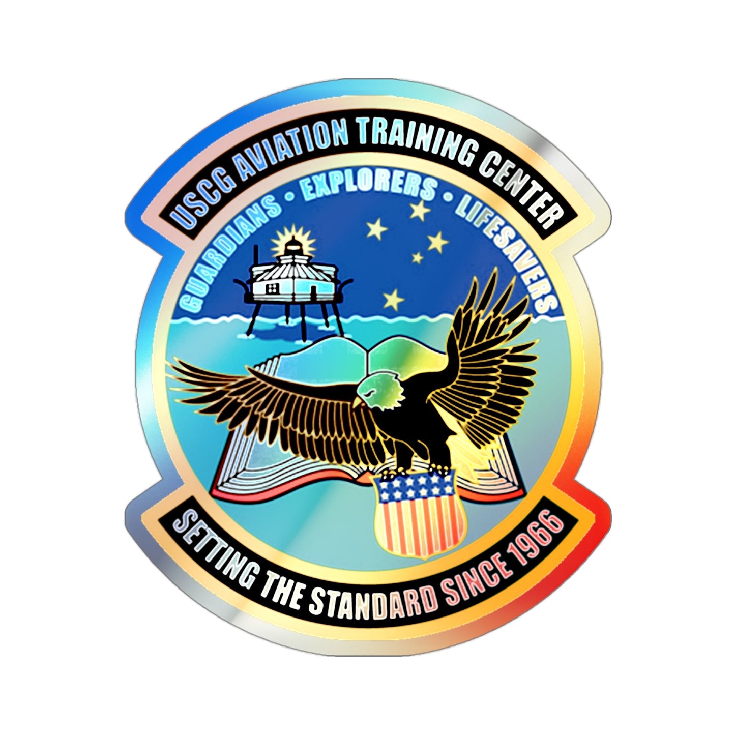 ATC Mobile AL Aviation Training Center (U.S. Coast Guard) Holographic STICKER Die-Cut Vinyl Decal-3 Inch-The Sticker Space