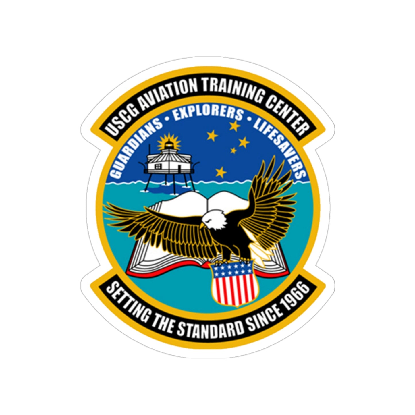 ATC Mobile AL Aviation Training Center (U.S. Coast Guard) Transparent STICKER Die-Cut Vinyl Decal-3 Inch-The Sticker Space