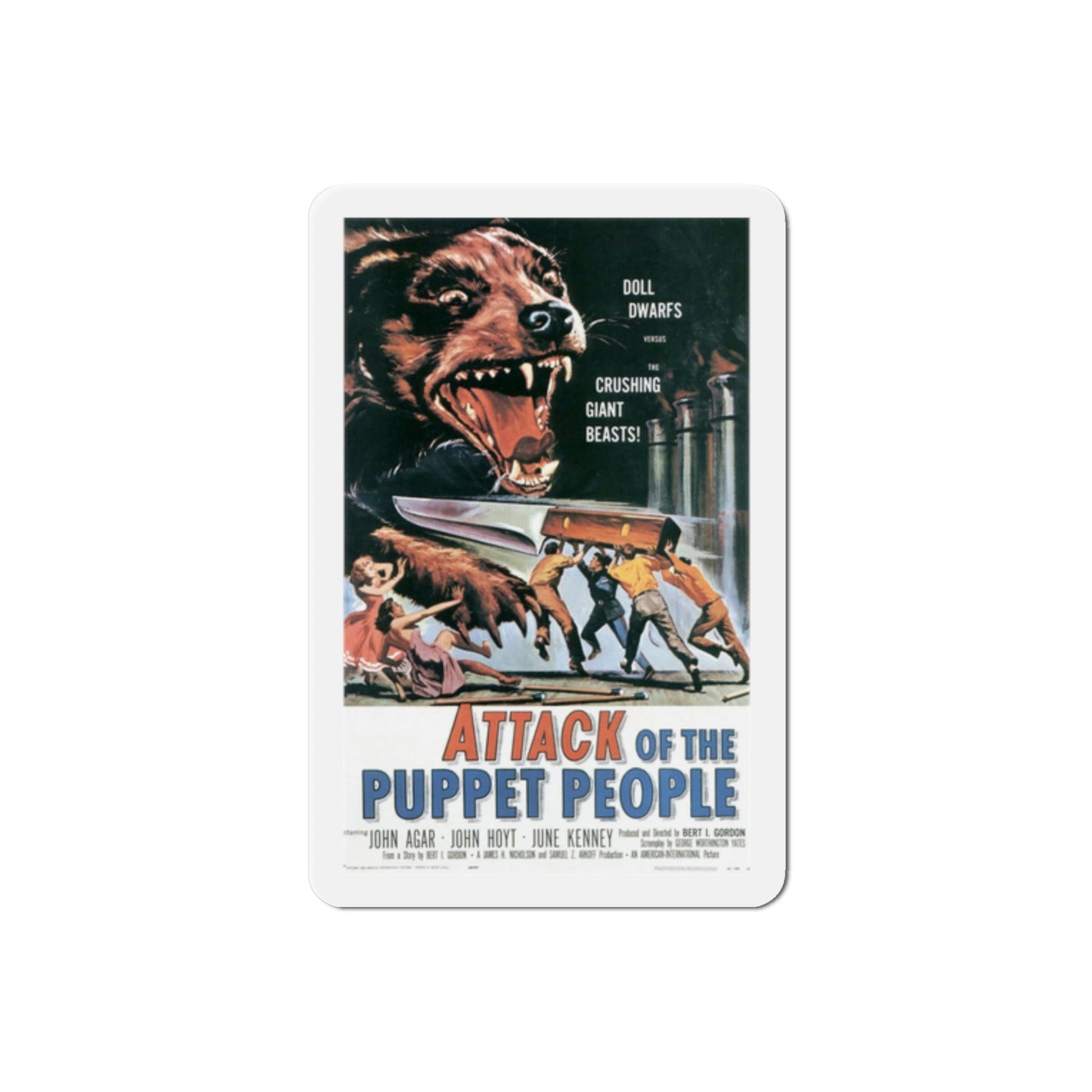 Attack of the Puppet People 1958 Movie Poster Die-Cut Magnet-2 Inch-The Sticker Space