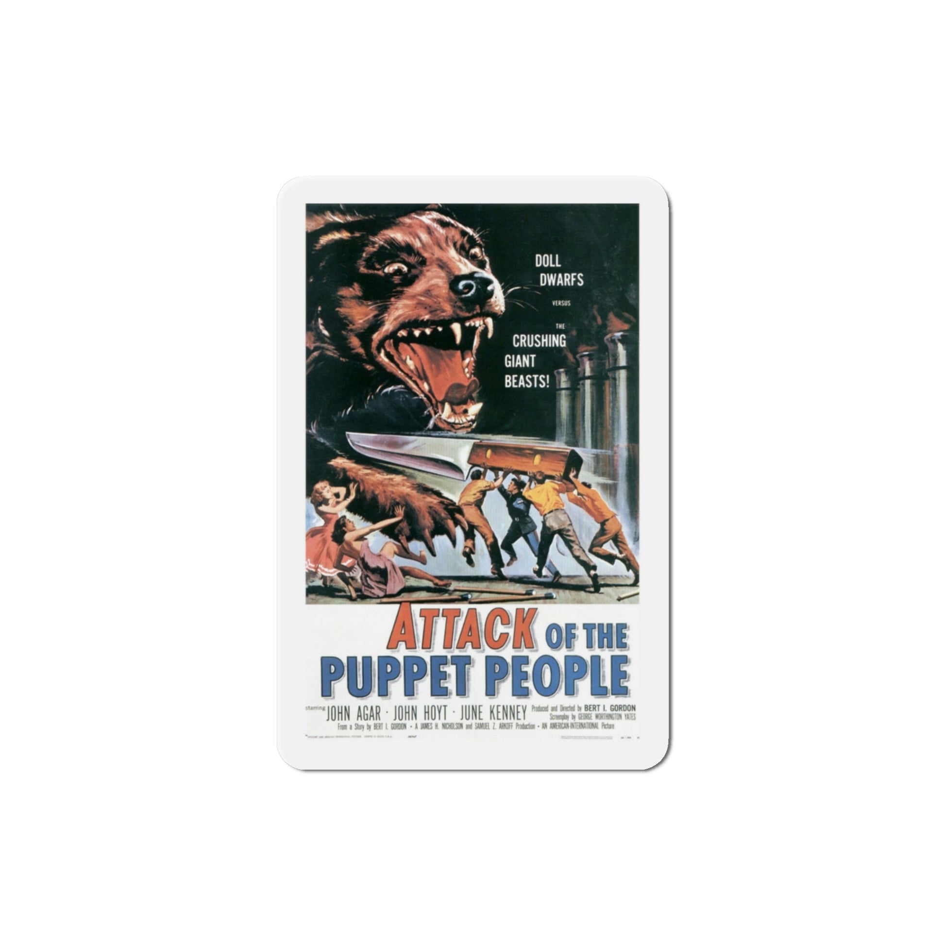 Attack of the Puppet People 1958 Movie Poster Die-Cut Magnet-3 Inch-The Sticker Space