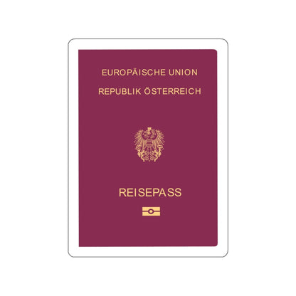 Austrian Passport STICKER Vinyl Die-Cut Decal-White-The Sticker Space