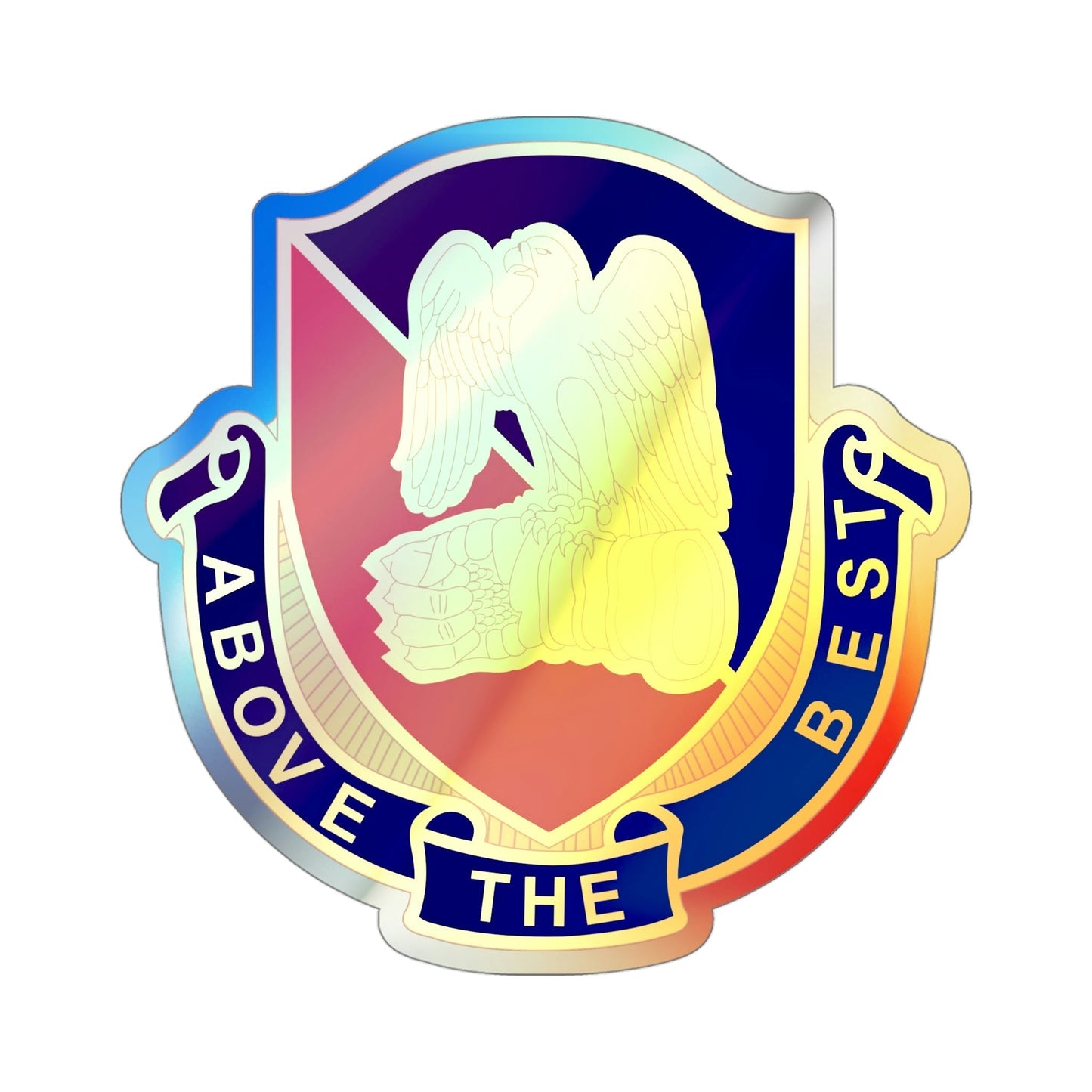 Aviation Center and School 2 (U.S. Army) Holographic STICKER Die-Cut Vinyl Decal-4 Inch-The Sticker Space