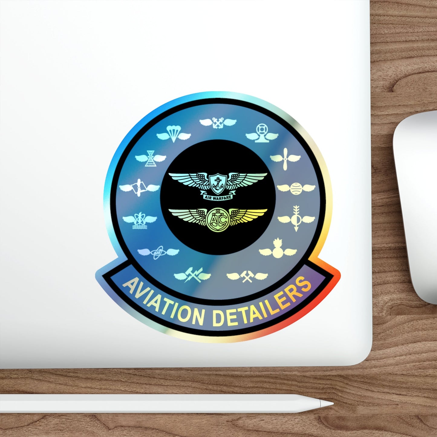 Aviation Detailers (U.S. Navy) Holographic STICKER Die-Cut Vinyl Decal-The Sticker Space