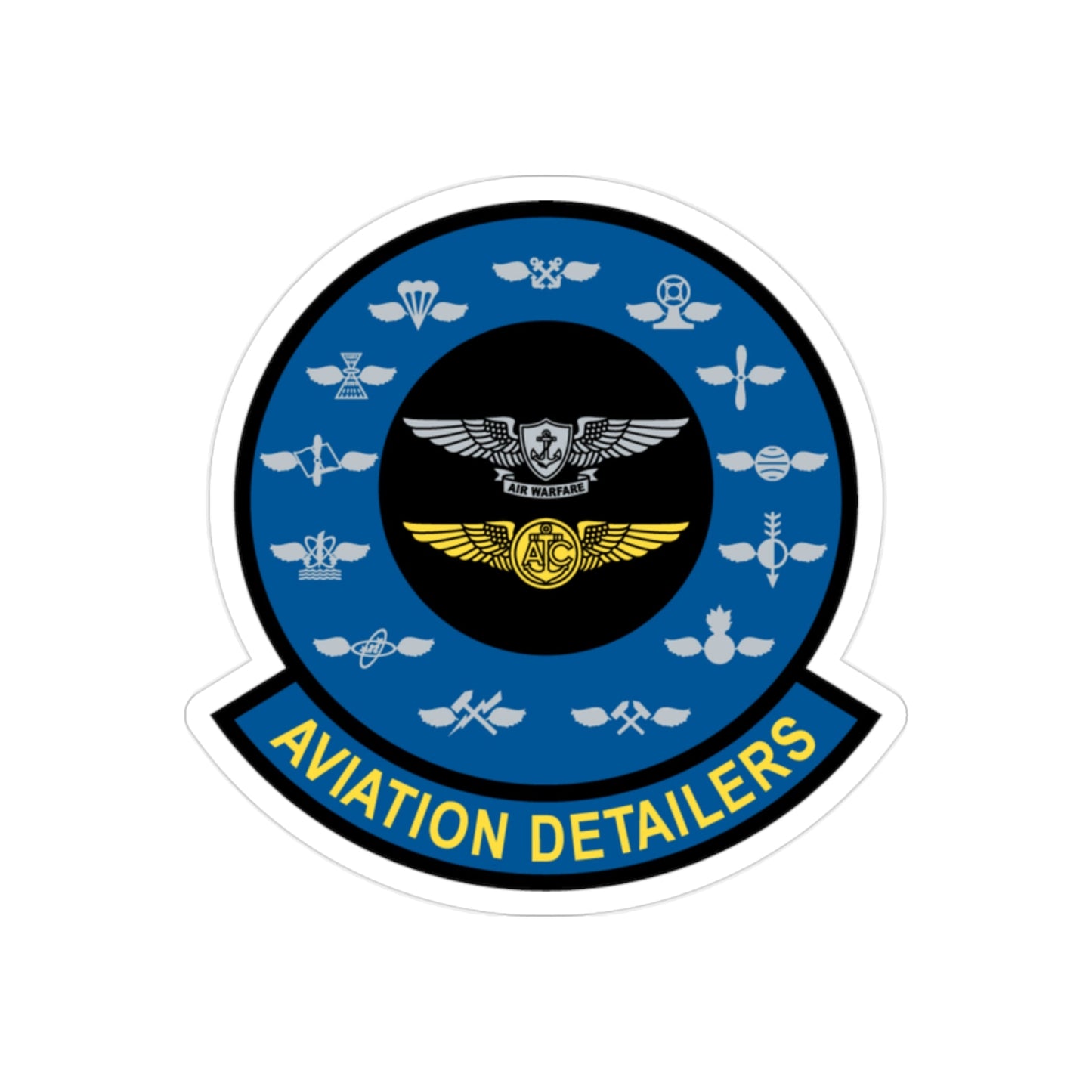 Aviation Detailers (U.S. Navy) Transparent STICKER Die-Cut Vinyl Decal-2 Inch-The Sticker Space