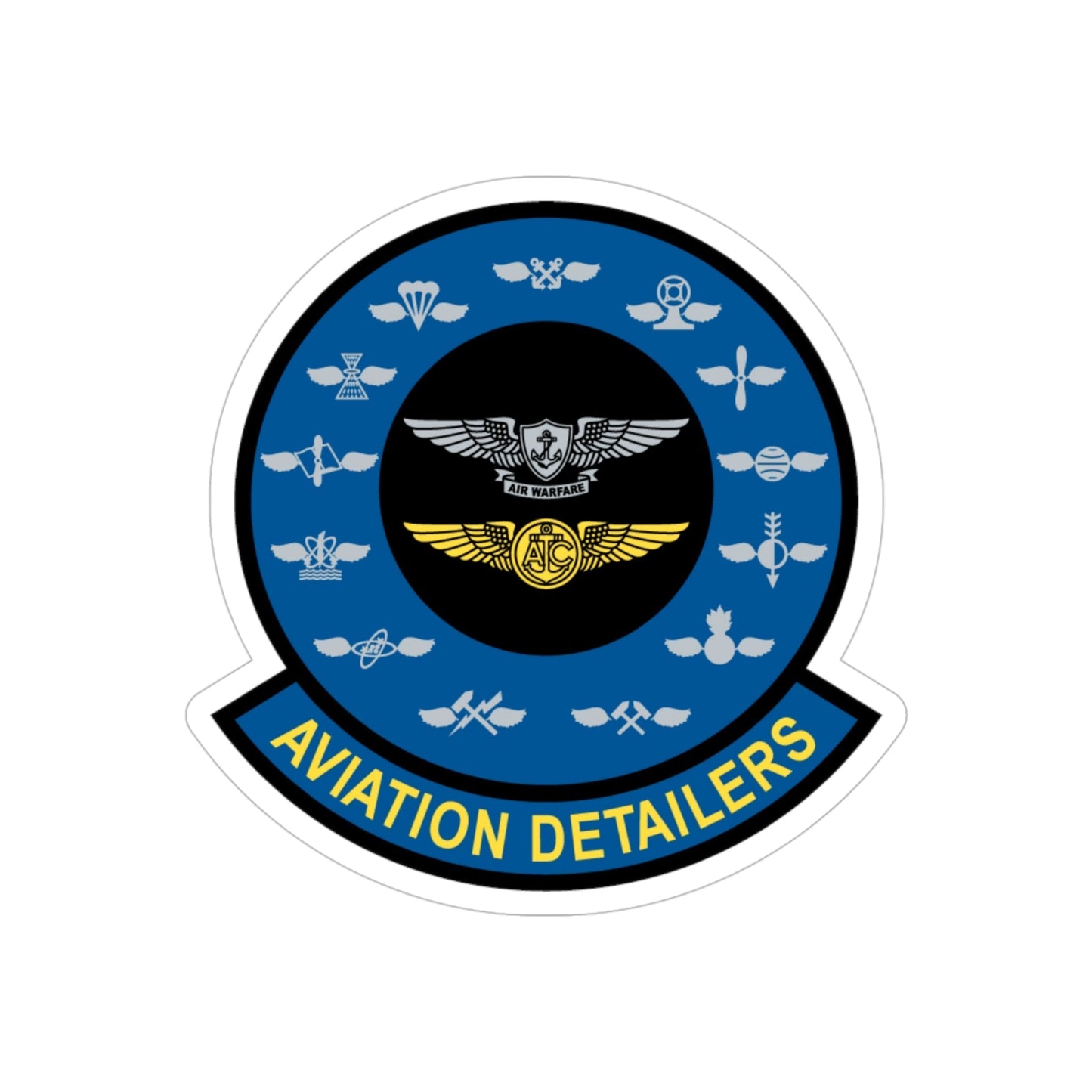 Aviation Detailers (U.S. Navy) Transparent STICKER Die-Cut Vinyl Decal-4 Inch-The Sticker Space
