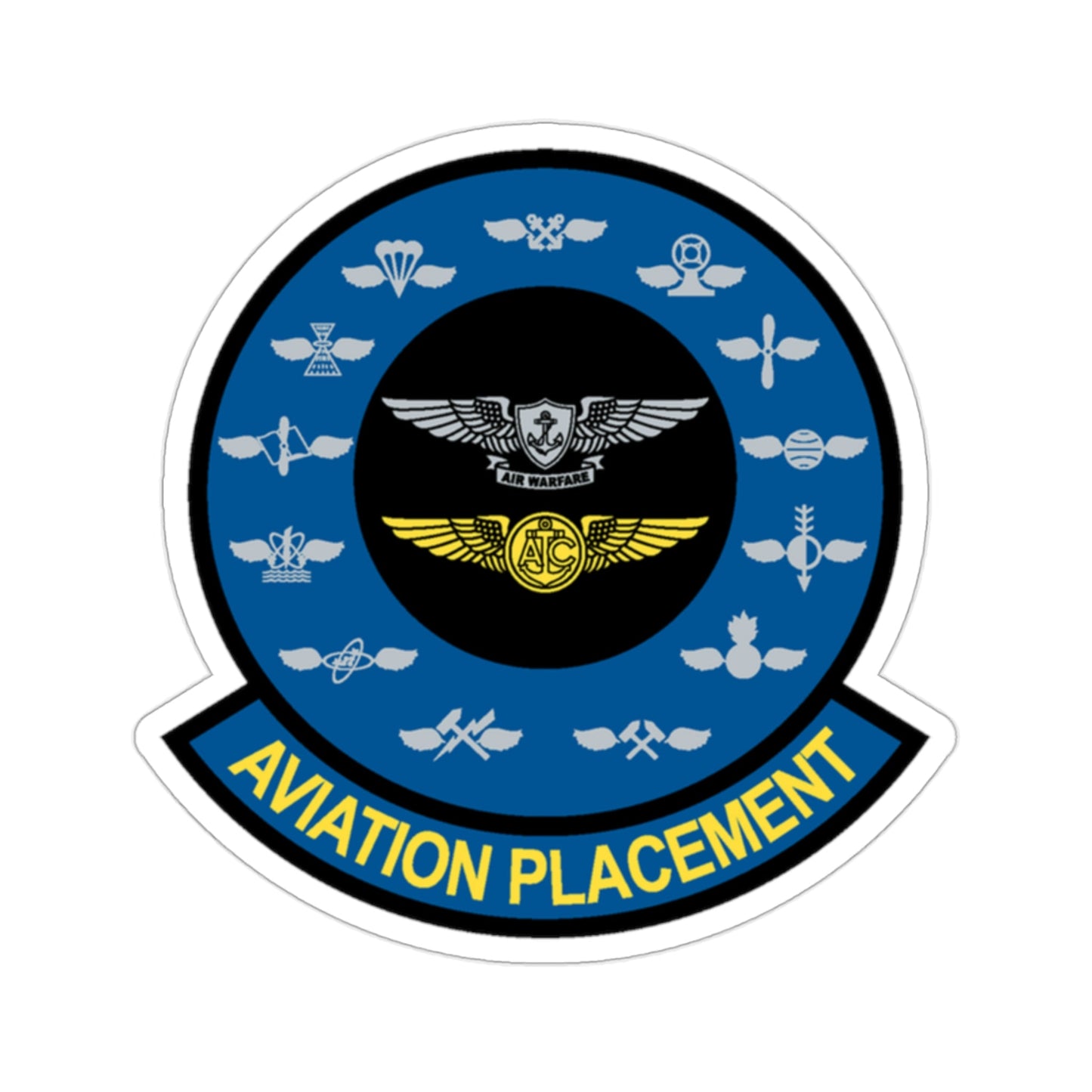 Aviation Placement (U.S. Navy) STICKER Vinyl Die-Cut Decal-2 Inch-The Sticker Space