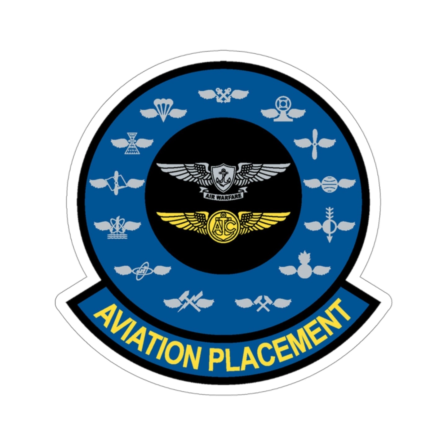 Aviation Placement (U.S. Navy) STICKER Vinyl Die-Cut Decal-3 Inch-The Sticker Space
