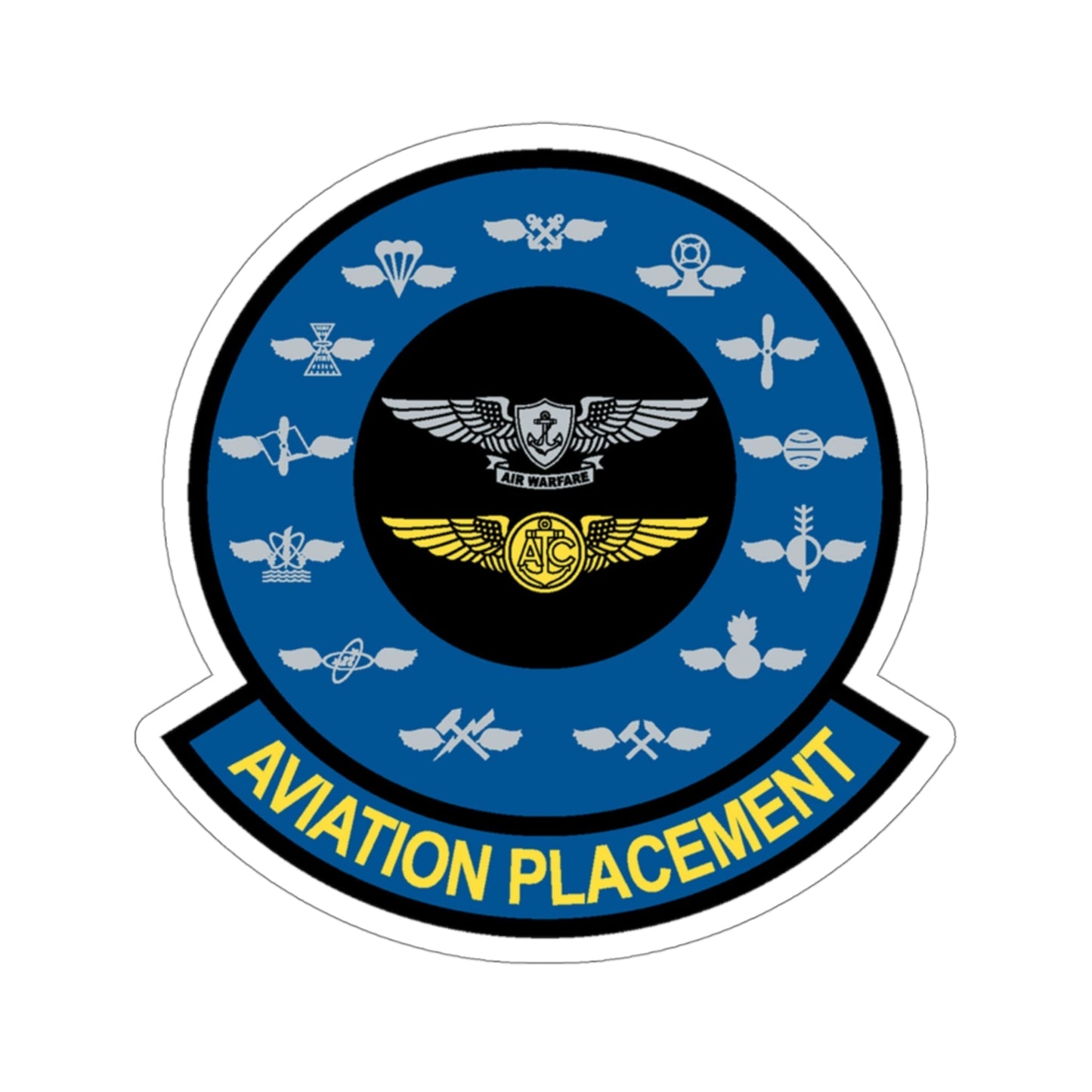 Aviation Placement (U.S. Navy) STICKER Vinyl Die-Cut Decal-4 Inch-The Sticker Space