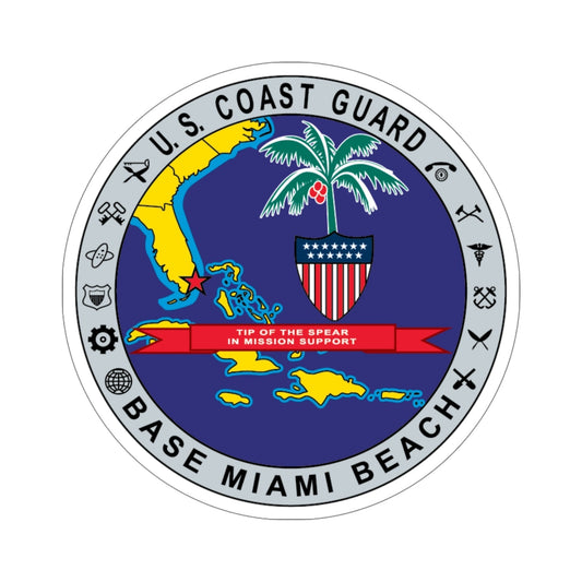 Base Miami Beach (U.S. Coast Guard) STICKER Vinyl Die-Cut Decal-6 Inch-The Sticker Space