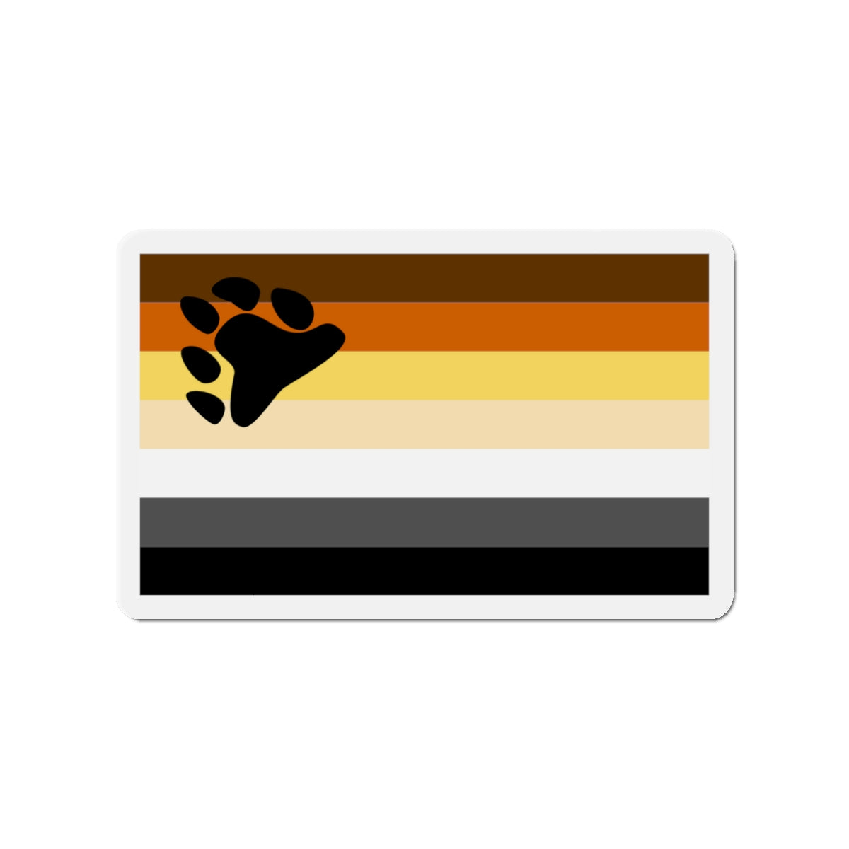 Bear Brotherhood Pride Flag - Die-Cut Magnet-3" x 3"-The Sticker Space