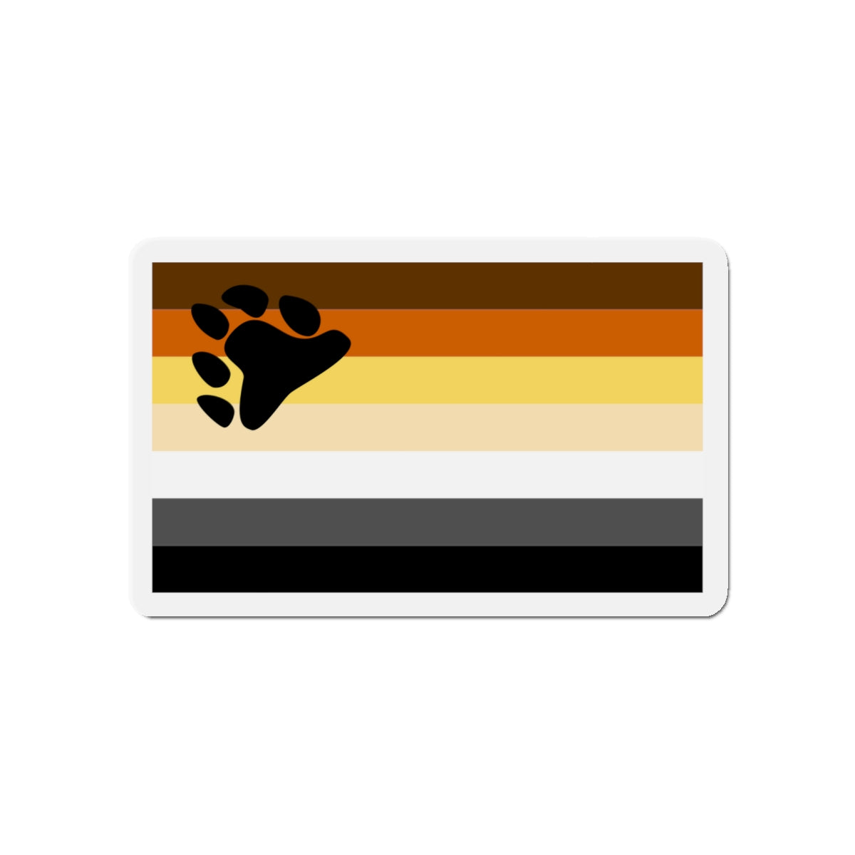 Bear Brotherhood Pride Flag - Die-Cut Magnet-5" x 5"-The Sticker Space