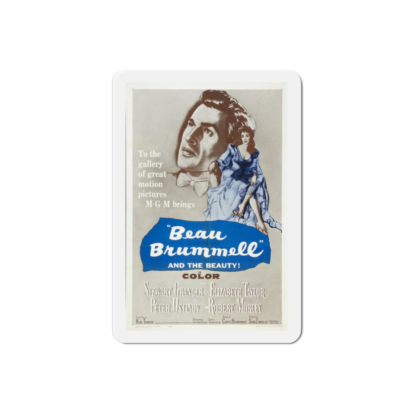 Beau Brummell 1954 Movie Poster Die-Cut Magnet-2 Inch-The Sticker Space