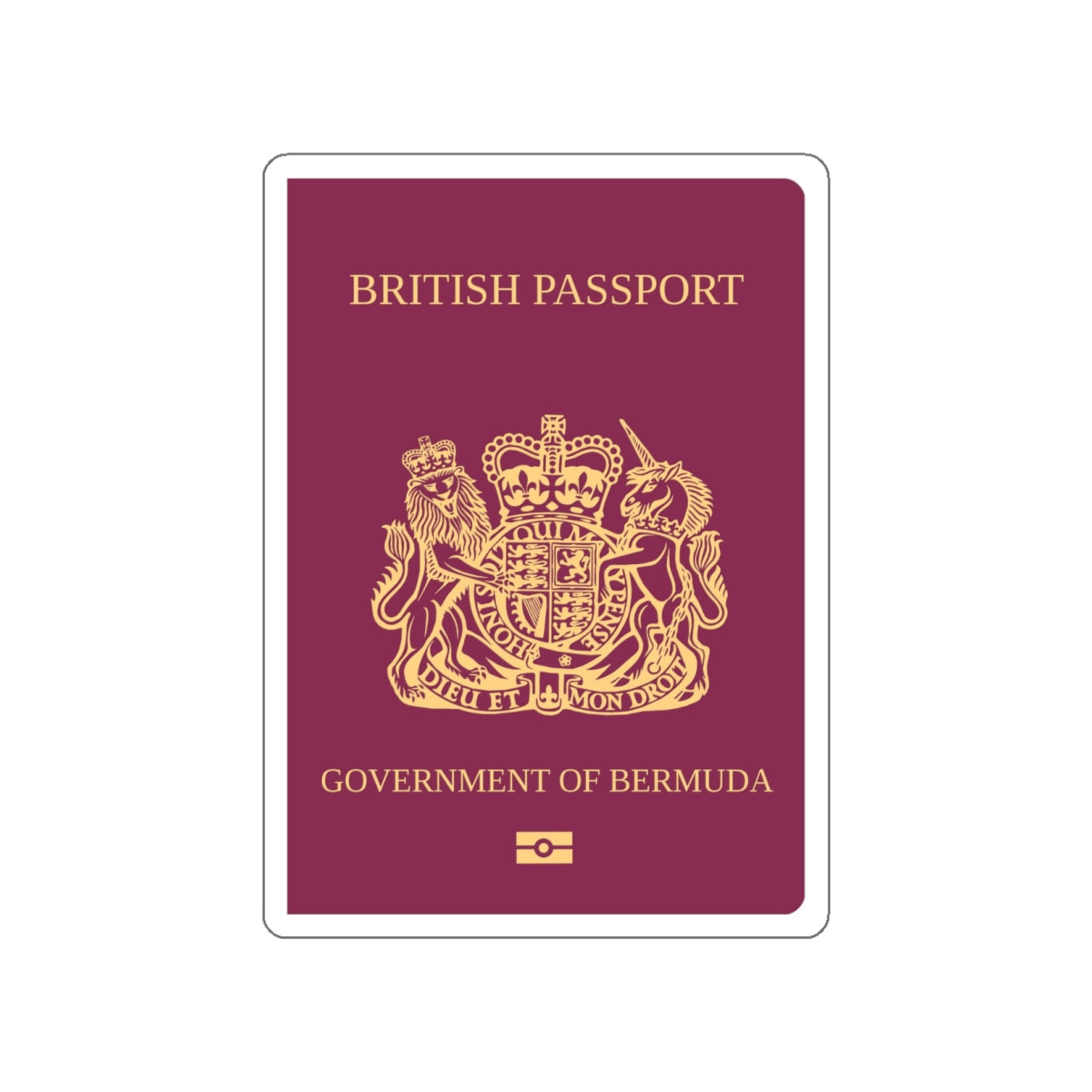 Bermuda Passport STICKER Vinyl Die-Cut Decal-White-The Sticker Space