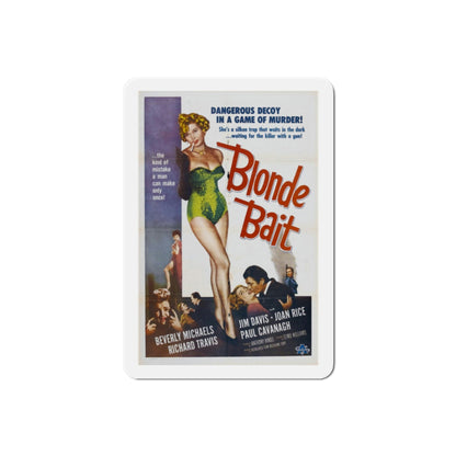 Blonde Bait 1956 Movie Poster Die-Cut Magnet-2 Inch-The Sticker Space
