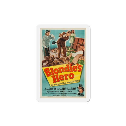 Blondies Hero 1950 Movie Poster Die-Cut Magnet-4 Inch-The Sticker Space