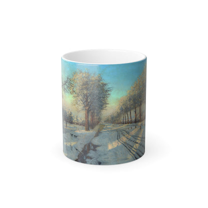 Boris Vasilievich Bessonov (1862-1934) Winter Sunset - oil on canvas - Color Changing Mug 11oz-11oz-The Sticker Space