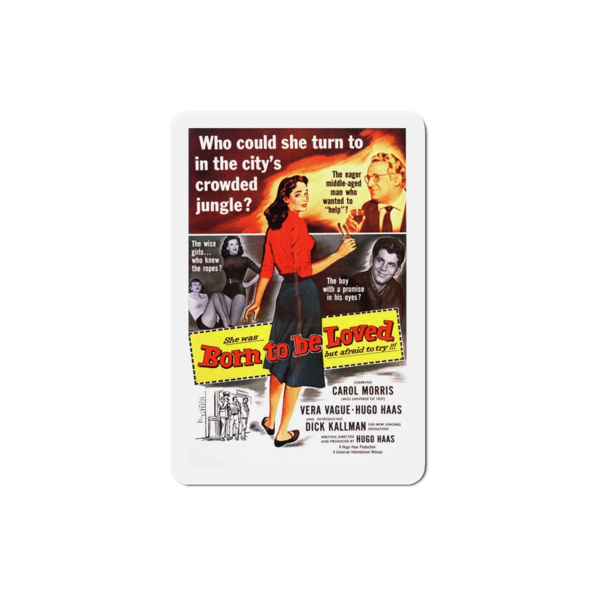 Born to Be Loved 1959 Movie Poster Die-Cut Magnet-3 Inch-The Sticker Space