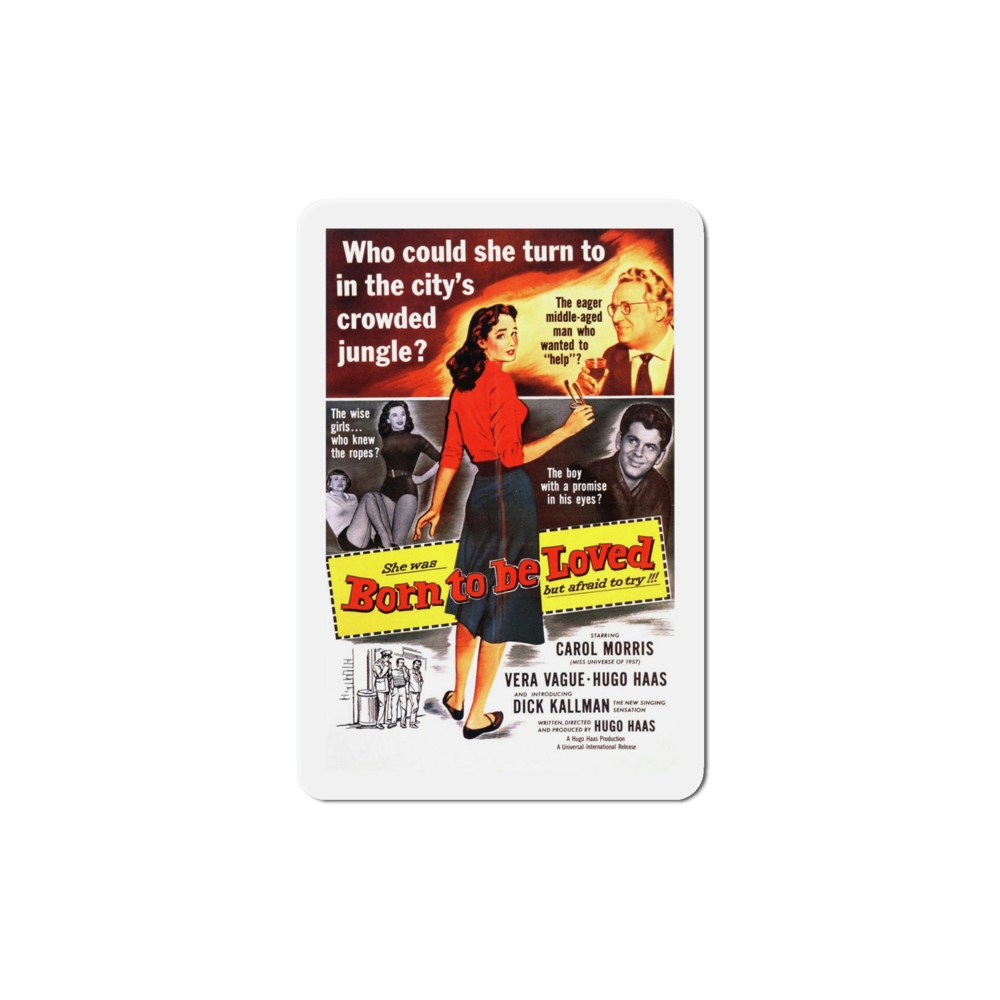 Born to Be Loved 1959 Movie Poster Die-Cut Magnet-6 Inch-The Sticker Space
