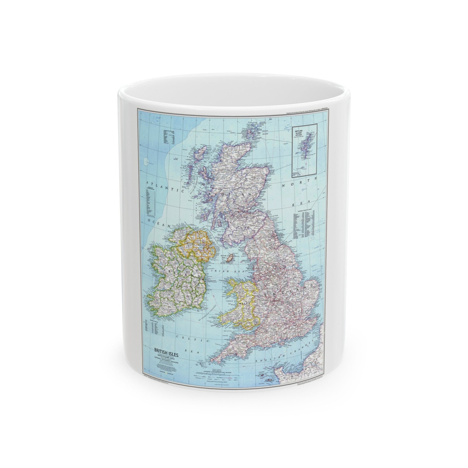 British Isles (1979) (Map) White Coffee Mug-11oz-The Sticker Space
