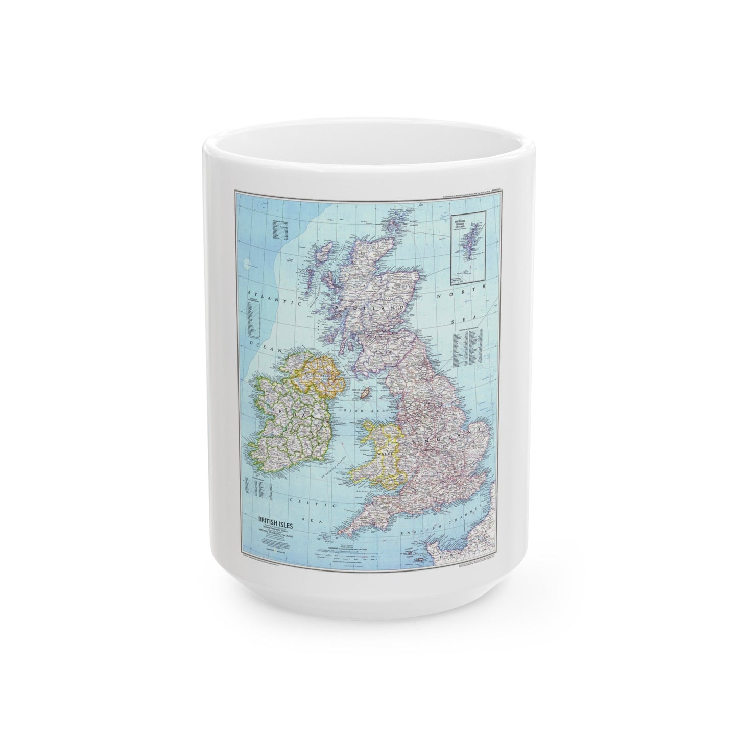 British Isles (1979) (Map) White Coffee Mug-15oz-The Sticker Space