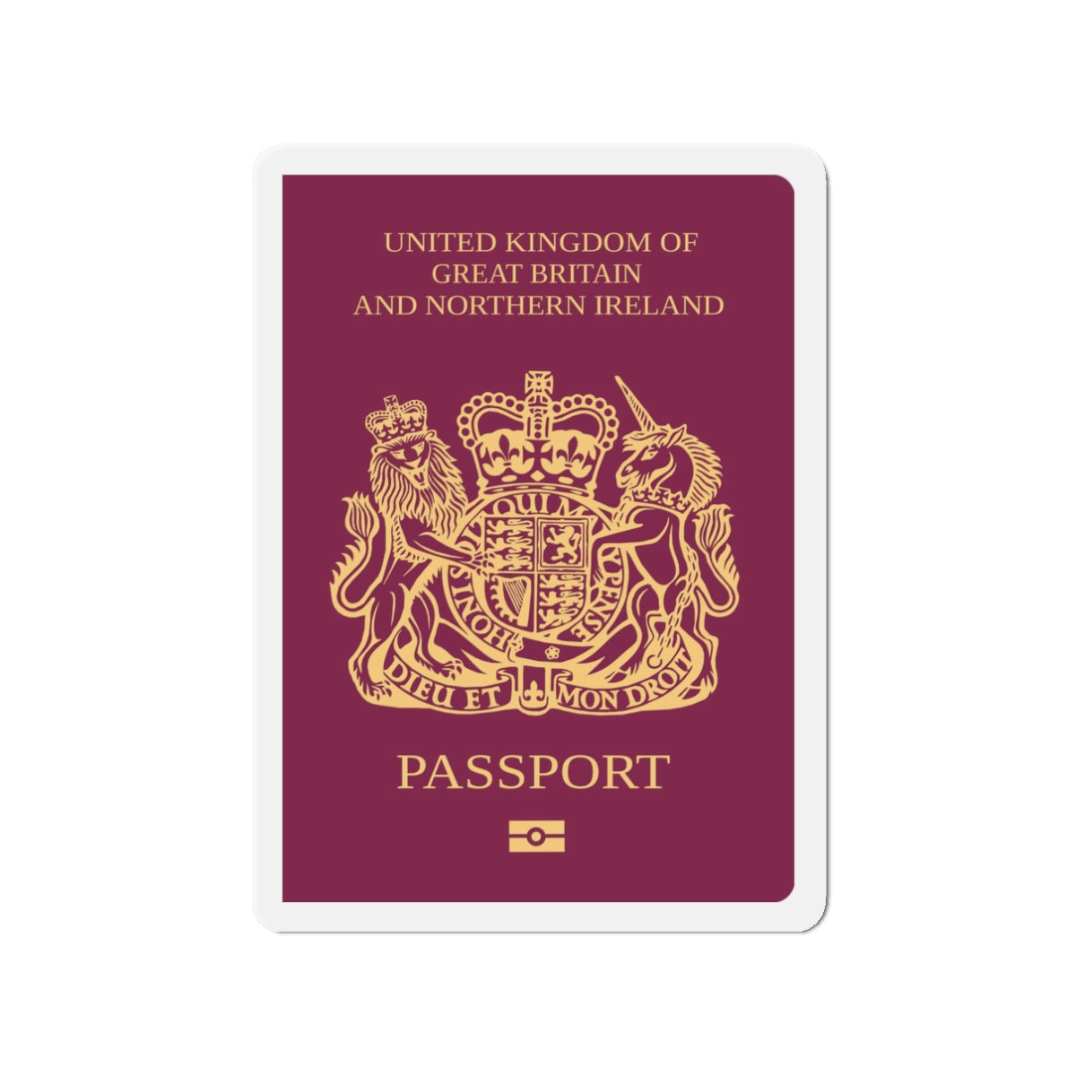British National (Overseas) Passport - Die-Cut Magnet-3" x 3"-The Sticker Space