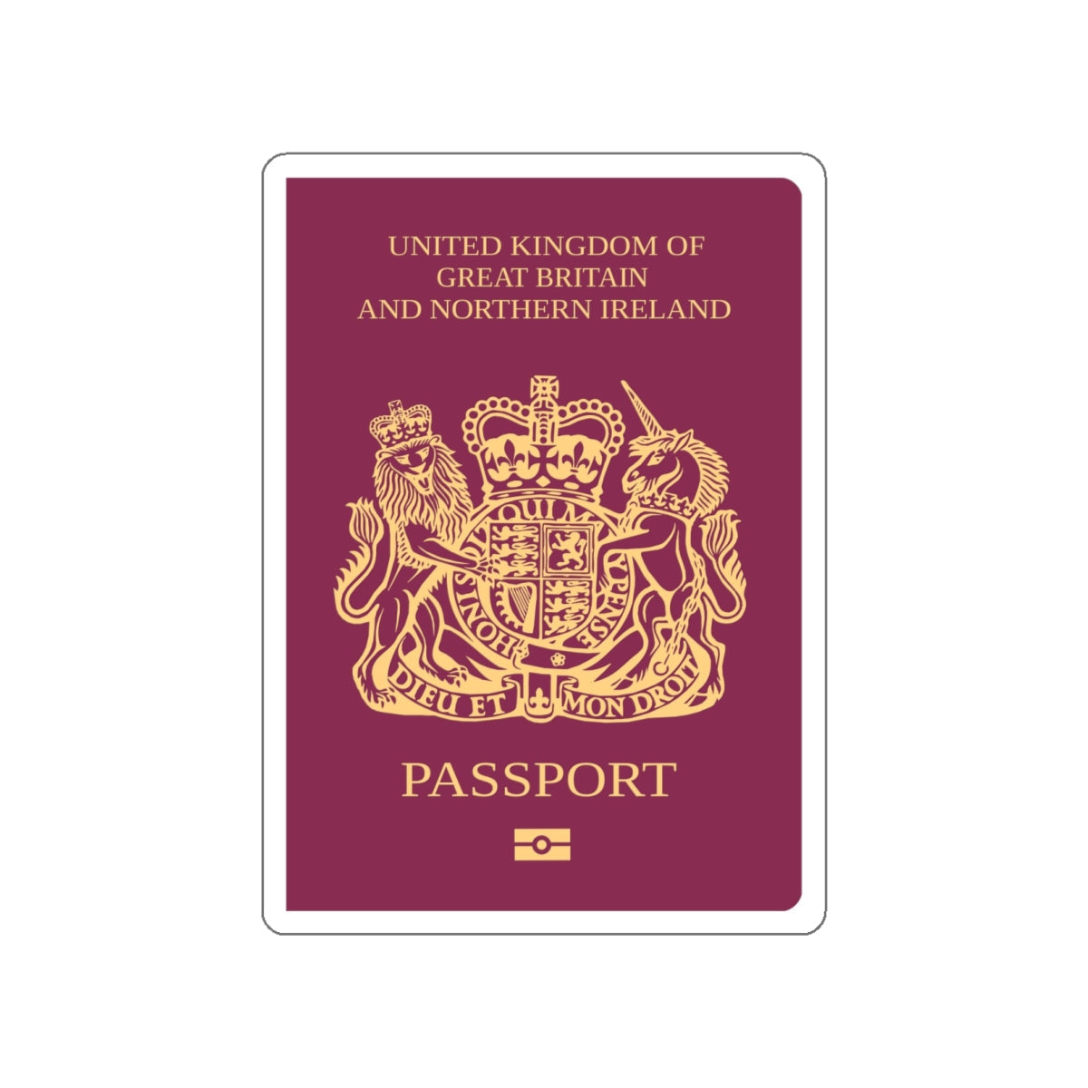 British National (Overseas) Passport STICKER Vinyl Die-Cut Decal-White-The Sticker Space